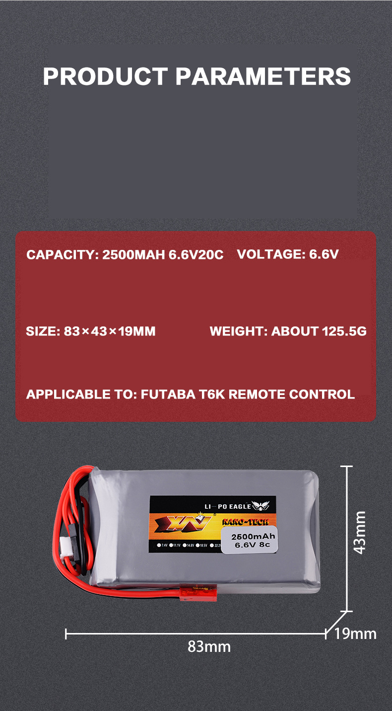 Batteria Lipo 2S 6.6V 8C 2500m - Drone Transmitter recensione e prezzo